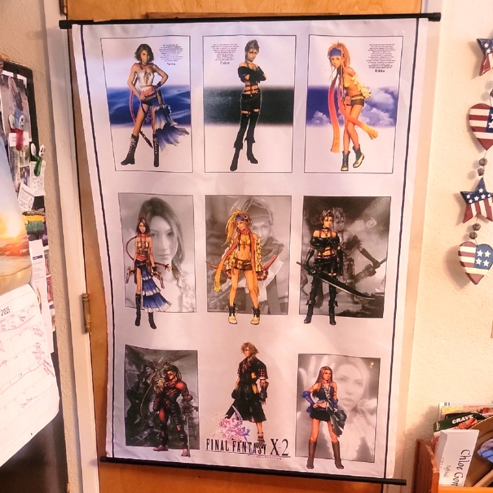 Final Fantasy X-2 Very Rare Poster Playstation 2 PS2 Square Enix 53x38cm....